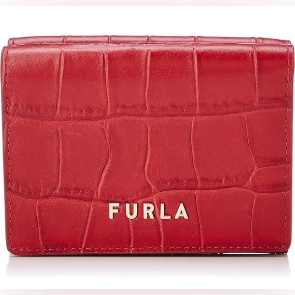 Furla Handbags - Furla Croco S TRI Women's Wallet, CABERNET (1007-CBN00)